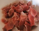 A picture of step 1 of Mutton makhni handi.