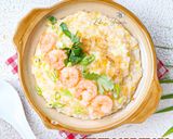Foto langkah ke 4 dari resep Bubur Labu Udang Rice Cooker.