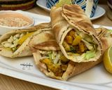 A picture of step 10 of Chicken and chips wrap 2🍗🌯🌯🌯🍟.