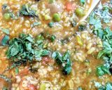 A picture of step 1 of Millet lentil soup.