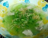 Hình bước làm 3 của món Canh bí xanh nấu mọc tép khô