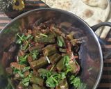 A picture of step 11 of Bhindi Karahi.