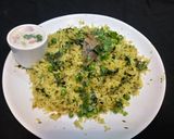 A picture of step 5 of Methi Matar Pulav.
