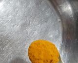 A picture of step 1 of Anday Aloo Ka Saalan.