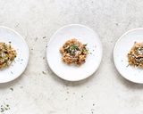 Foto del paso 1 de la receta Risotto de setas y espárragos cremoso