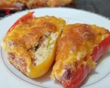 Foto del paso 3 de la receta: Pimientitos dulces rellenos de queso crema, tocineta y cheddar
