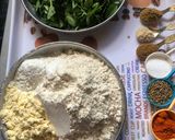 A picture of step 1 of Methi leaves 🍃 Thepla.