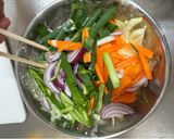 A picture of step 1 of Japanese Vegetable Tempura (Kakiage).