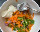 A picture of step 1 of Egg muffin peanut butter cookies and brown chana sprout salad.