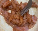 A picture of step 1 of Chicken Fajita wrap.