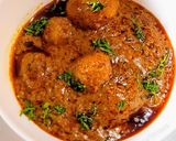 A picture of step 8 of Kashmiri Dum Aloo.
