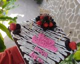 Foto langkah ke 13 dari resep Kue Ulang Tahun Cantik Basecake Fudgy Brownies / Cara membuat coklat ganache.