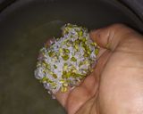 A picture of step 1 of Moongdal kitchadi.