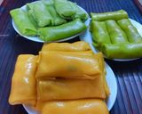 Hình bước làm 7 của món Crepe nhân dừa sợi
