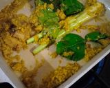 Foto langkah ke 3 dari resep Bubur Ayam Kuah Kuning.