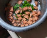 A picture of step 1 of Vegetable Poha with Mangalorean Mixture.