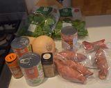 A picture of step 1 of Butternut squash, sweet potato & Chickpea curry.
