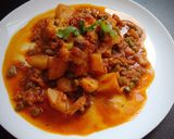 A picture of step 6 of Aloo Gobi Matar Sabzi (Potato, Cauliflower, and Pea Curry).
