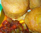 A picture of step 5 of Moi moi with sauce.