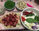 Foto langkah ke 1 dari resep Oseng lencak dan oncom super pedas.