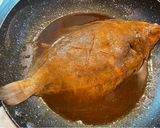 A picture of step 1 of Japanese style fried flounder.