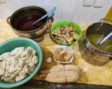 A picture of step 1 of Oaxacan Mole Tamales ✨.