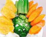 Hình bước làm 1 của món Rau củ luộc chấm kho quẹt