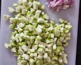 A picture of step 3 of Dosakai curry (Cucumber).