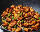 A picture of step 5 of Chilli Chicken.