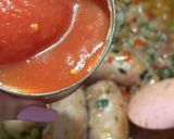 Foto del paso 3 de la receta: 🍷🍅🥫Chorizos al vino tinto con puré de papas 🥔 🥫🍝