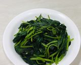Foto langkah ke 3 dari resep Daun ketela rebus bumbu kecap jamur.