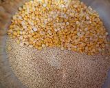 A picture of step 4 of Thinai (Foxtail Millet) Sambar Sadam.