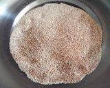 A picture of step 1 of Soya halwa.