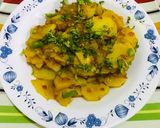 A picture of step 4 of Aloo ki bujia.