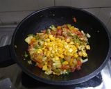A picture of step 2 of Veg quesadillas.