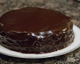 A picture of step 12 of Chocolate layered Crepes Cake.