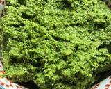 A picture of step 2 of Kale pesto - vegan.