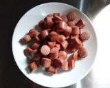 Foto del paso 3 de la receta: Spaghetti hotdog con nata y queso🤤🍝🌭🧀