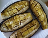Foto del paso 1 de la receta: Berenjenas rellenas de atún en lata y champiñón