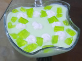 Green jelly Custard