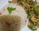 A picture of step 11 of Dry chilli chicken with vegetables rice 😋.