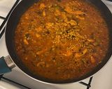 Foto del paso 5 de la receta Paella Mixta de Carne, Langostinos y Champiñones Riquísima