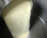 A picture of step 2 of Rawa kesari or Kesari Bhat.