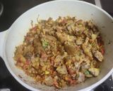 A picture of step 4 of Khandeshi baingan bharta.