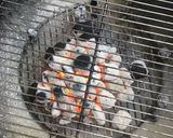 A picture of step 1 of Rooibos smoked snoek with a BBQ apricot glaze.