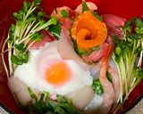 A picture of step 6 of Japanese Seafood Rice Bowl (海鮮丼).