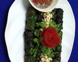 Hình bước làm 5 của món THỊT BÒ BĂM SA TẾ CUỘN LÁ LỐT NƯỚNG