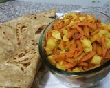 A picture of step 6 of Gajar aalo ki sabzi parathay ke sath.
