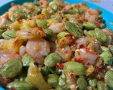 Foto langkah ke 4 dari resep Balado Kentang Pete dan Udang.