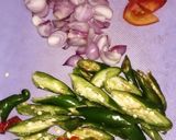 Foto langkah ke 2 dari resep Asem Pedas Ikan Cue Tongkol Tempe Cabe Ijo.